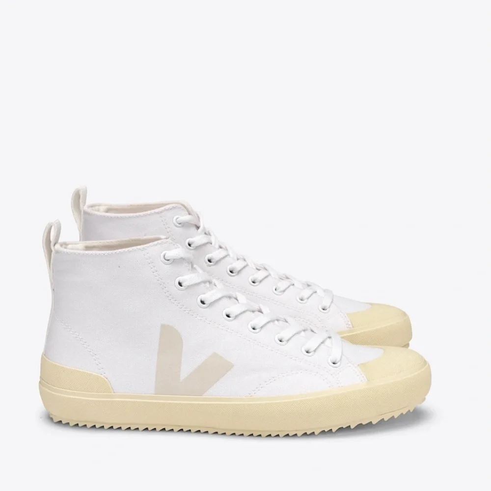 VEJA Nova High Top Canvas White Butter Sole Size 5 NIB
